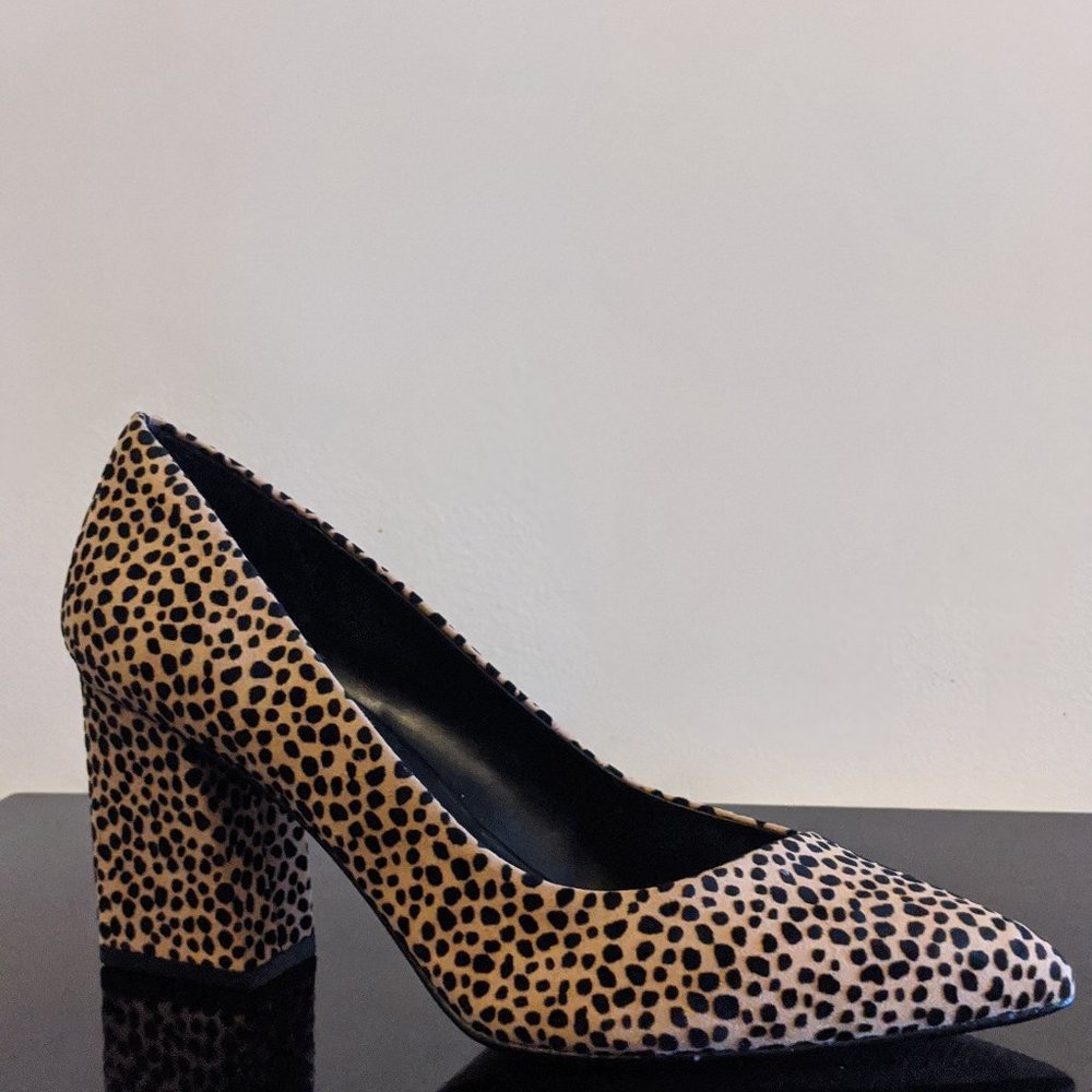 NWT Pointy toe Block Heel Pump - Sole Society CAPRA Animal Print Women's Sz 10